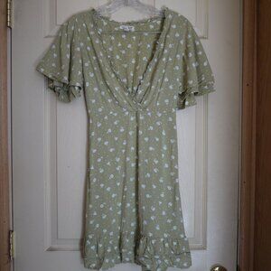 Billabong Salty Blonde bloom dress in matcha